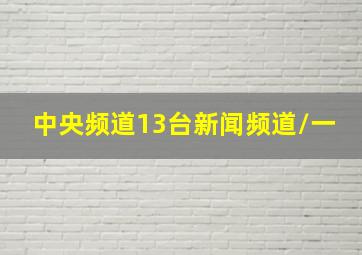 中央频道13台新闻频道\一